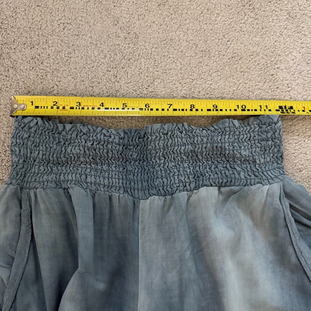 Final Touch Blue Tie-Dye Wide Leg Palazzo Pants Smocked Waist Boho Small USA - Picture 8 of 9